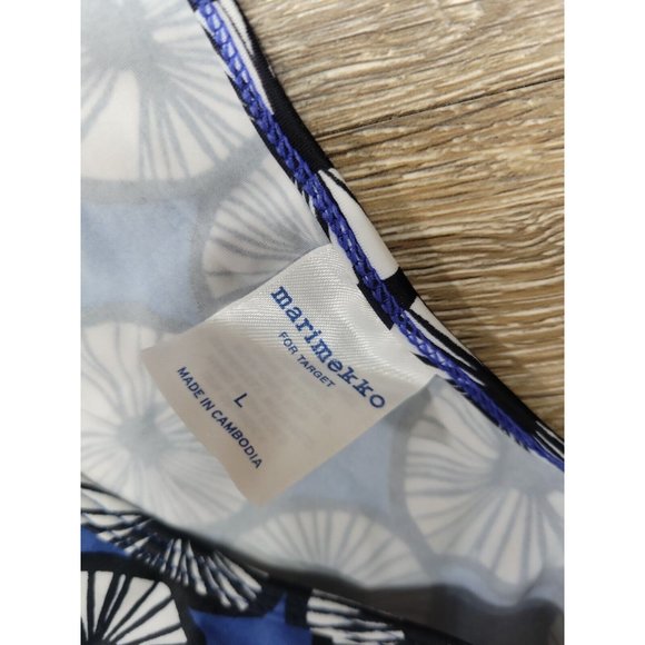 Marimekko for Target Youth Girls Size L Blue Print Rash Guard Sun Shirt Swim UPF - Picture 4 of 8